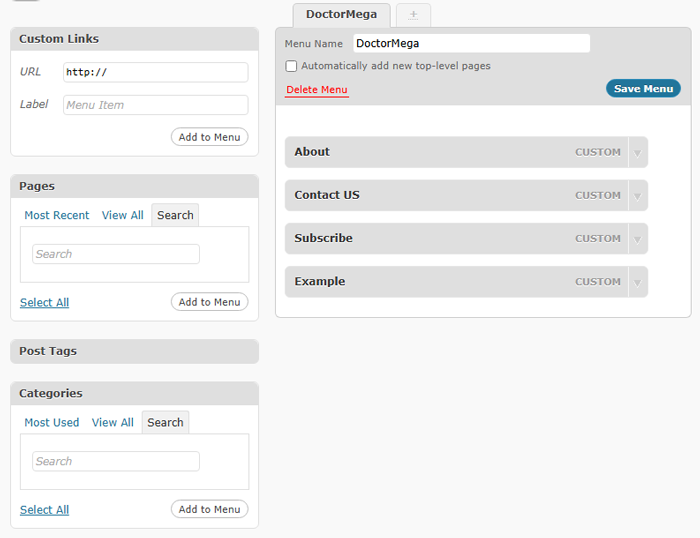 نظرة عامة على ووردبريس 3.0 مع لقطات الشاشة 4 قائمة ووردبريس 3.0