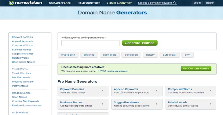 أفضل 7 ادوات اقتراح اسم نطاق موقع الويب الخاص بك 4 Domain Name Generators