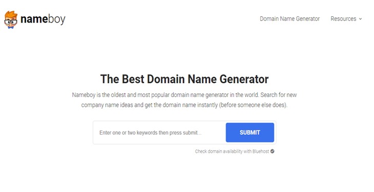أفضل 7 ادوات اقتراح اسم نطاق موقع الويب الخاص بك 9 ادوات اقتراح اسم نطاق - Nameboy