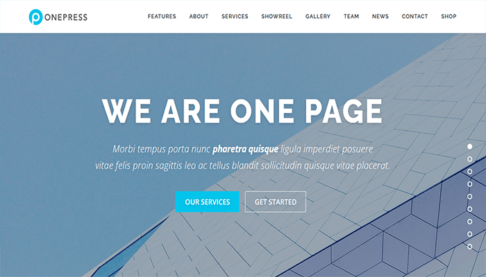 أفضل 80 قوالب ووردبريس مجانية لجميع انواع المواقع (2026) 16 قالب صفحة واحدة OnePress