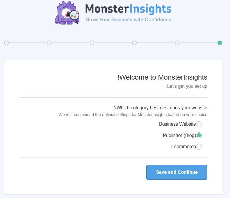 كيفية اضافة جوجل اناليتكس إلى ووردبريس خطوة بخطوة 14 Successfully Completed MonsterInsights