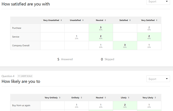 دليل كيفية انشاء استطلاع فى ووردبريس خطوة بخطوة 13 WPForms Result Tables