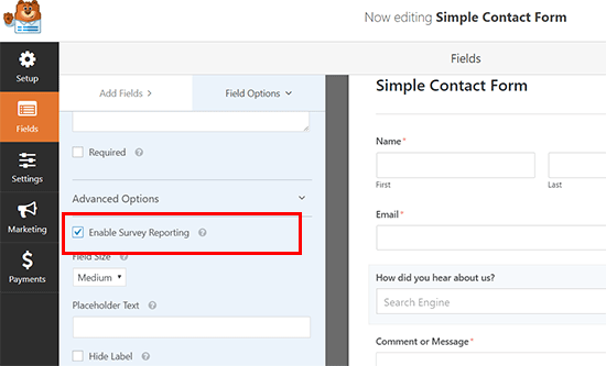 دليل كيفية انشاء استطلاع فى ووردبريس خطوة بخطوة 15 WPforms Enable Survey Field