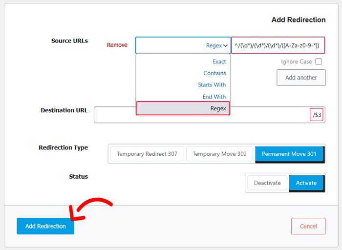 كيفية إزالة التاريخ من عناوين URL الخاصة بـ ووردبريس 6 إعادة توجيه الروابط الدائمة للشهر والاسم في Rank Math