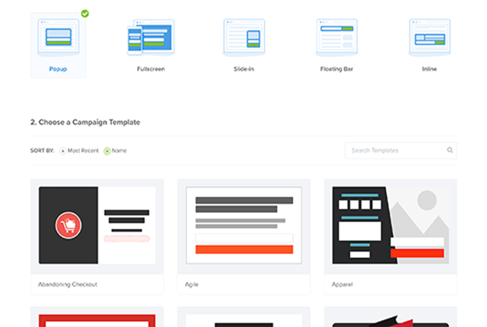 أفضل 8 اضافات النوافذ المنبثقة ووردبريس لعام 2026 7 نماذج الخيار OptinMonster