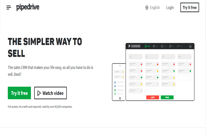 أفضل 7 برامج إدارة علاقات العملاء للشركات الصغيرة لعام 2025 3 pipedrive