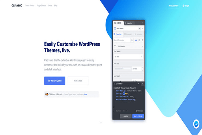 كيفية استخدام أداة تخصيص قالب ووردبريس مثل المحترفين (الدليل النهائي) 23 اضافة Css Hero