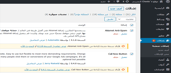 كيفية تحديث اضافات ووردبريس دليل خطوة بخطوة 7 bulkupdateplugins
