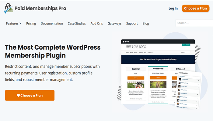افضل 20 اضافات عضوية ووردبريس لعام 2025 2 اضافة عضوية ووردبريس Paidmembershipspro