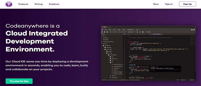 أفضل 12 IDEs لمطوري الويب المجانية والمدفوعة لعام 2025 14 codeanywhere