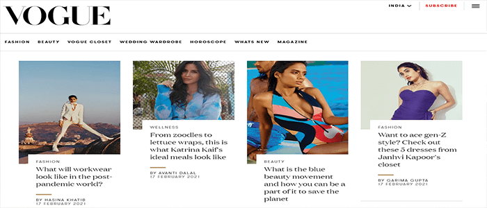 أشهر وأكبر العلامات التجارية التي تستخدم ووردبريس 15 vogue