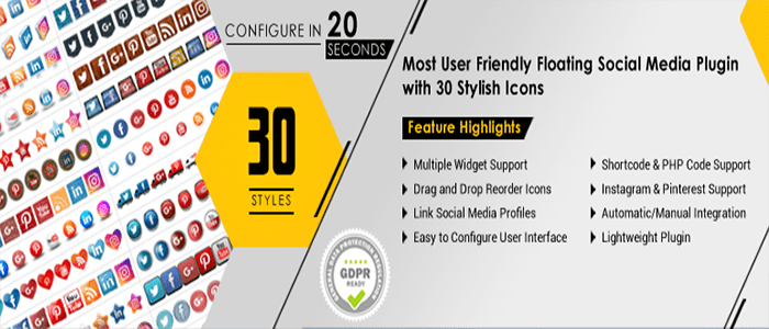 افضل 15 ادوات تسويق المحتوى مجانية ومدفوعة لعملك لعام 2026 16 اداة تسويق المحتوى Floating Social Media Icon