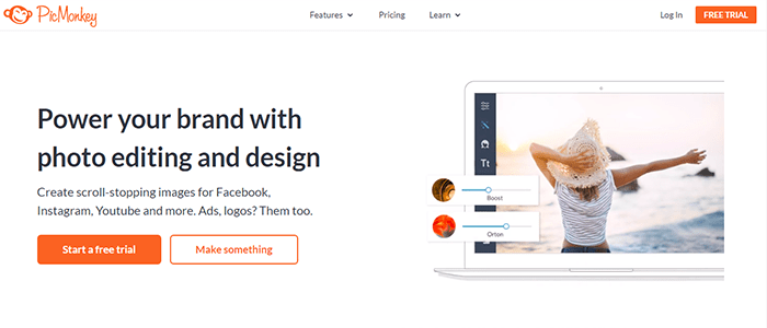 35 موارد تصميم مواقع الويب الرخيصة أو المجانية فى عام 2025 19 PicMonkey