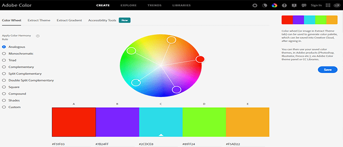 35 موارد تصميم مواقع الويب الرخيصة أو المجانية فى عام 2025 22 adobe color