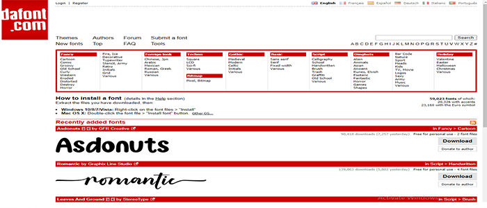 35 موارد تصميم مواقع الويب الرخيصة أو المجانية فى عام 2025 35 dafont