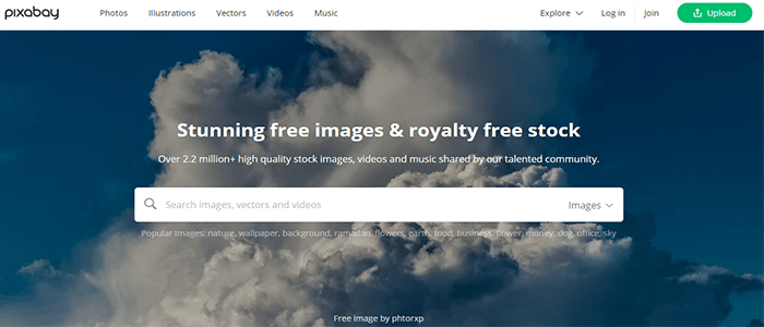 35 موارد تصميم مواقع الويب الرخيصة أو المجانية فى عام 2025 17 pixabay screenshot