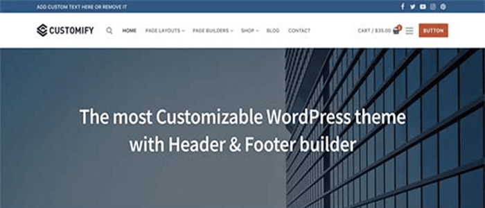 أفضل 80 قوالب ووردبريس مجانية لجميع انواع المواقع (2026) 32 قالب Customify