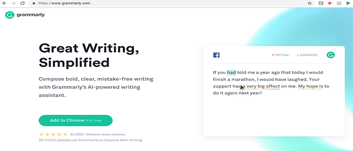 النطاق الفرعي مقابل النطاق: ما الفرق بينهم! 5 grammarly screanshot url