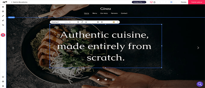 كيفية اختيار افضل منشئ مواقع ويب فى عام 2025 20 منشئ موقع zyro مع مساعد aI