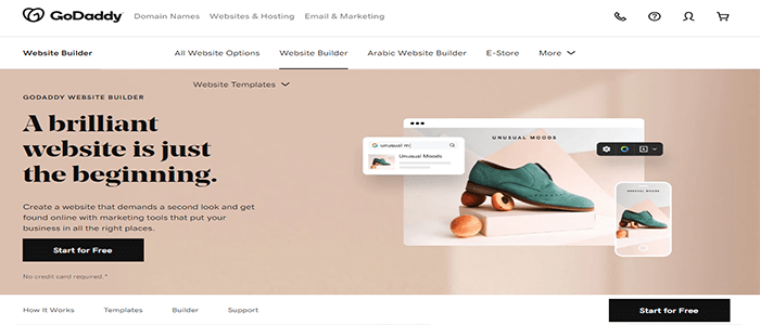 كيفية اختيار افضل منشئ مواقع ويب فى عام 2025 37 منشئ مواقع ويب Godaddy