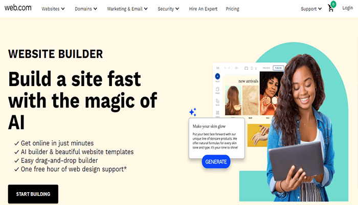 كيفية اختيار افضل منشئ مواقع ويب فى عام 2025 7 منشئ موقع الويب web.com