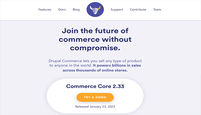 أفضل 20+ منصات التجارة الإلكترونية (+ مقارنة) لعام 2026 23 Drupal Commerce