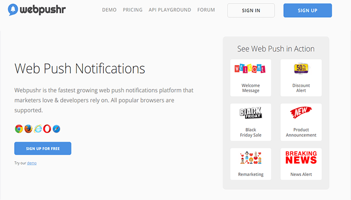 أفضل 7 برامج اشعارات دفع لمواقع الويب (+ مقارنة) لعام 2026 8 Webpushr