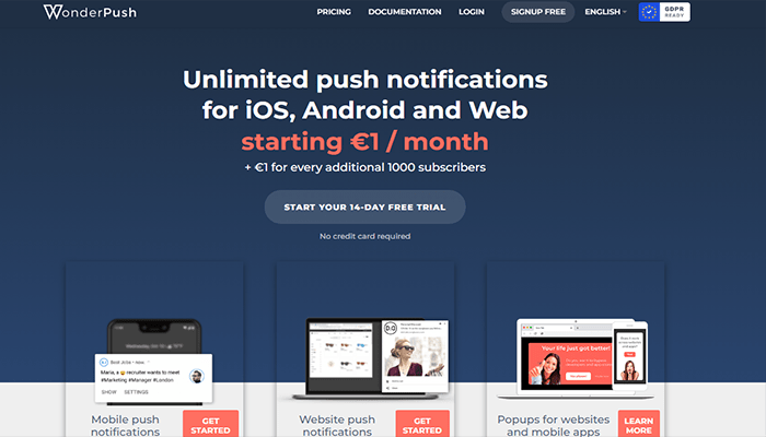أفضل 7 برامج اشعارات دفع لمواقع الويب (+ مقارنة) لعام 2026 10 WonderPush