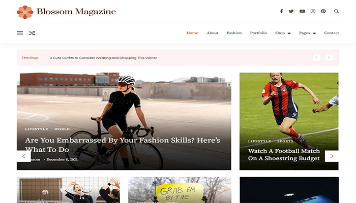 أفضل 40 قوالب ووردبريس عربية متعددة اللغات لعام 2026 26 Blossom Magazine Pro