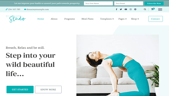 أفضل 40 قوالب ووردبريس عربية متعددة اللغات لعام 2026 8 blossom studio pro