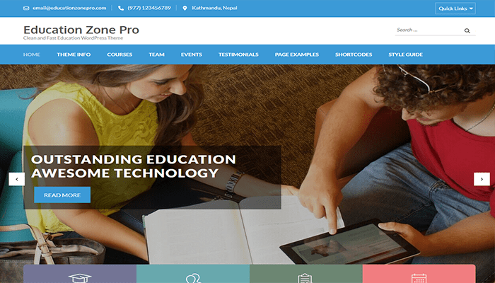 أفضل 40 قوالب ووردبريس عربية متعددة اللغات لعام 2026 11 Education Zone Pro