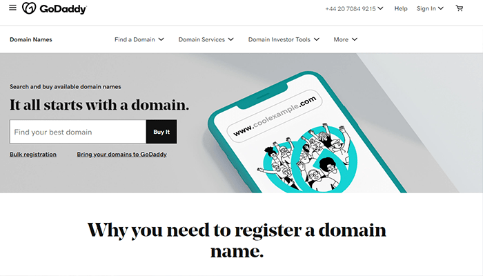 25 أعمال وشركات ووردبريس الأكثر نجاحًا اليوم 22 godaddy domain