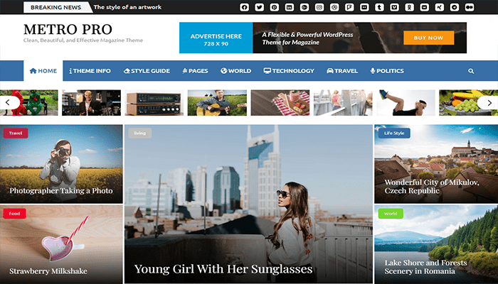 أفضل 40 قوالب ووردبريس عربية متعددة اللغات لعام 2026 12 Metro Magazine Pro