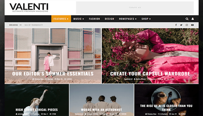 أفضل 40 قوالب ووردبريس عربية متعددة اللغات لعام 2026 36 قوالب ووردبريس عربية - Valenti