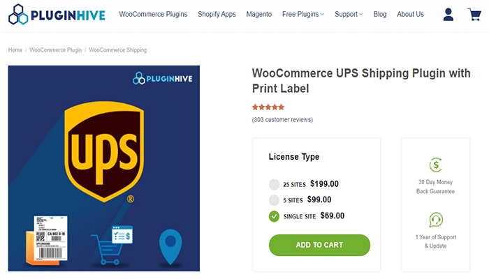 أفضل 35+ اضافات ووكومرس لزيادة المبيعات فى عام 2026 23 اضافة ووكومرس - WooCommerce UPS Shipping Plugin with Print Label