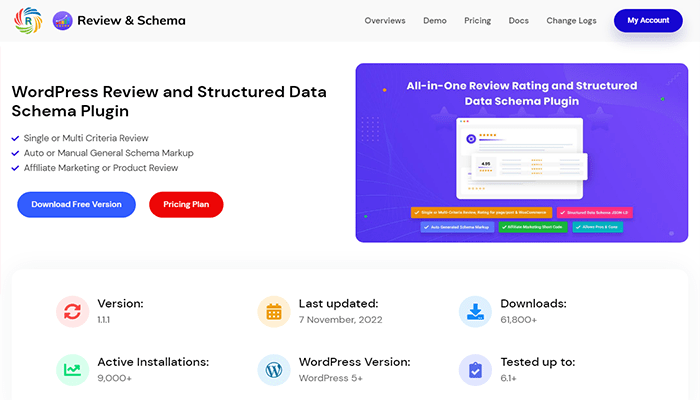 أفضل 10+ اضافات ترميز المخطط ووردبريس لعام 2026 8 اضافة المراجعة والمخطط - Review And Schema