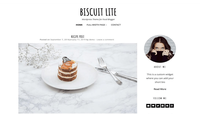 أفضل 80 قوالب ووردبريس مجانية لجميع انواع المواقع (2026) 63 قالب ووردبريس احترافي - Biscuit Lite