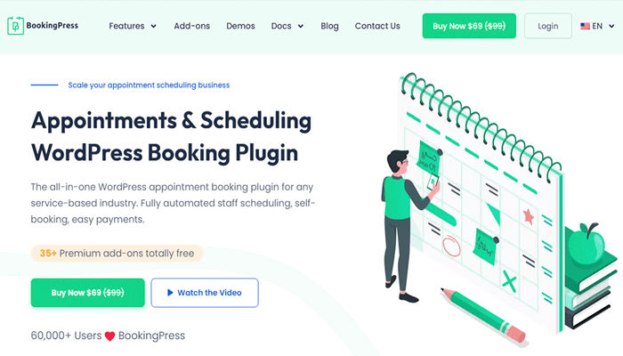 افضل 15 اضافات الحجز والمواعيد ووردبريس لعام 2025 6 اضافة حجز المواعيد - BookingPress