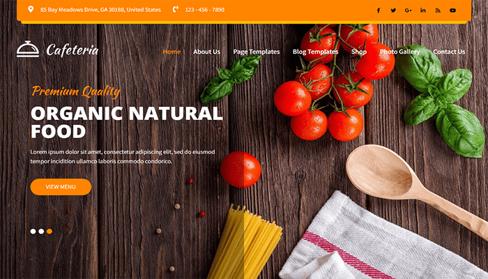 أفضل 80 قوالب ووردبريس مجانية لجميع انواع المواقع (2026) 44 قوالب ووردبريس المجانية - Cafeteria Lite