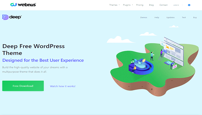 أفضل 80 قوالب ووردبريس مجانية لجميع انواع المواقع (2026) 29 قالب ووردبريس - Deep