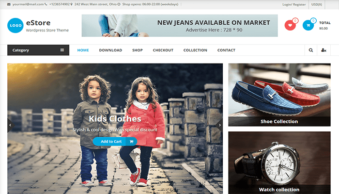 افضل 14 قوالب ووكومرس لانشاء متجرك الكتروني لعام 2026 8 قالب ووردبريس - eStore