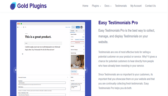 افضل 9 اضافات شهادات ووردبريس + مقارنة لعام 2025 6 easy testimonials pro