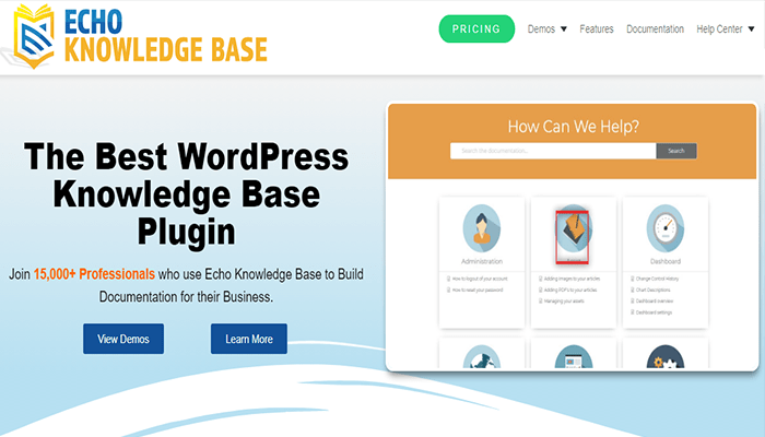 أفضل 6 اضافات ويكي ووردبريس لانشاء قاعدة معرفة قوية 2025 5 echo knowledge base plugin