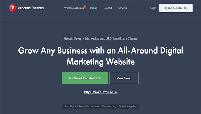 أفضل 14 قوالب صديقة للسيو ووردبريس لعام 2026 14 قالب GrowthPress