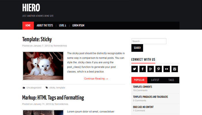 أفضل 80 قوالب ووردبريس مجانية لجميع انواع المواقع (2026) 69 قوالب ووردبريس مجانية - Hiero