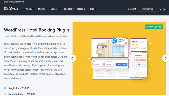 افضل 15 اضافات الحجز والمواعيد ووردبريس لعام 2025 9 hotel booking by motopress homepage