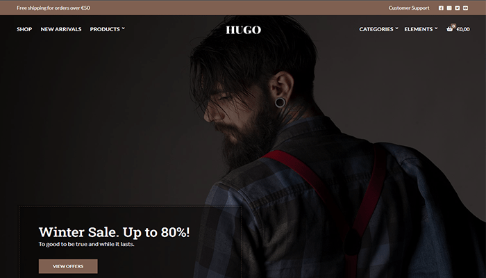 افضل 14 قوالب ووكومرس لانشاء متجرك الكتروني لعام 2026 14 hugo wordpress theme