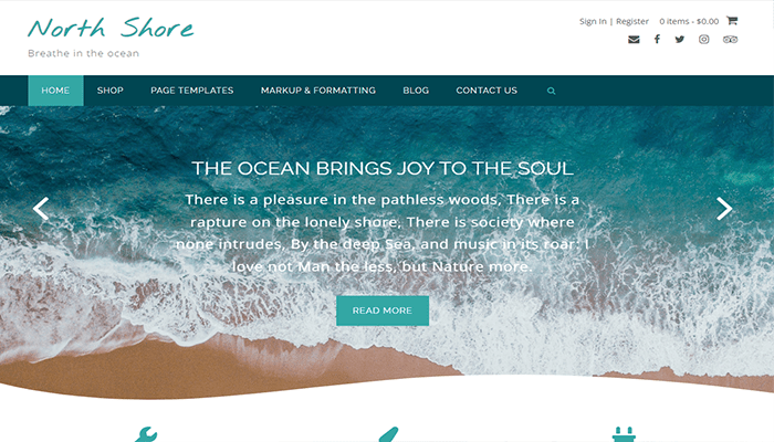 أفضل 80 قوالب ووردبريس مجانية لجميع انواع المواقع (2026) 19 قالب ووردبريس مجاني - North Shore
