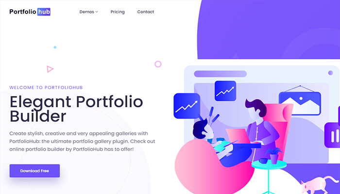 أفضل 10 اضافات بورتفوليو ووردبريس لعرض اعمالك 2025 4 اضافة Portfoliohub