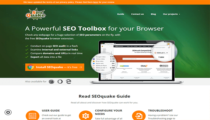 أفضل 15 اضافات سيو ووردبريس للمبتدئين والمحترفين لعام 2025 23 اداة السيو SEOquake